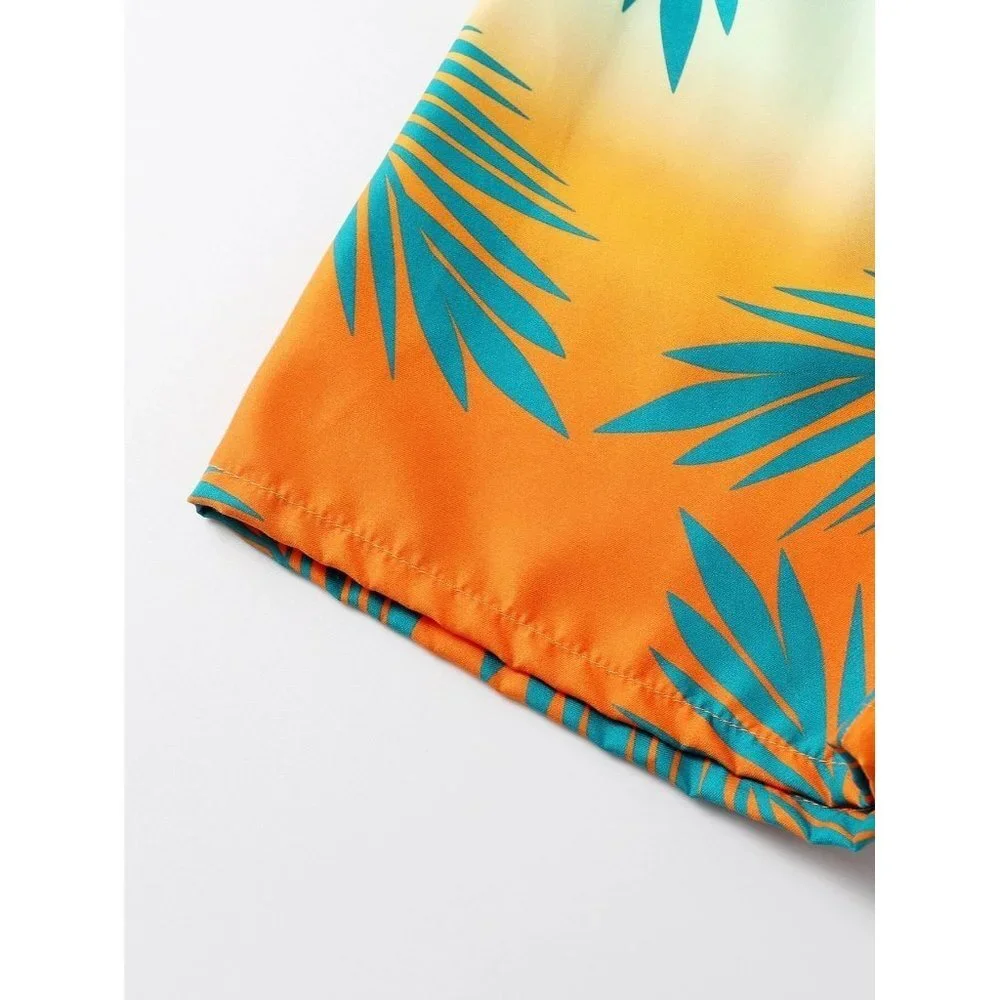 NEW SHIEN Boys Tropical‎ Print Beach Shorts Size 140